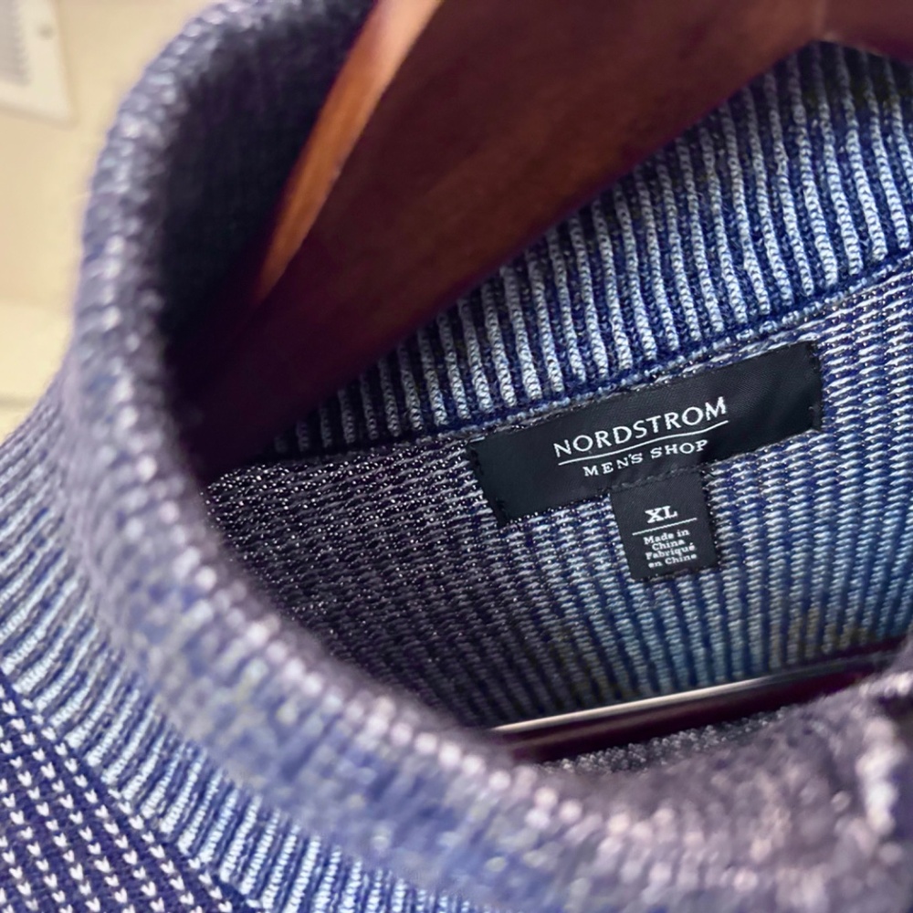 Nordstrom Men’s Shop Quarter Zip Wool Blend Pullover Sweater